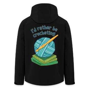Je préférerais crocheter du fil crochet drôle de crochet pour amateurs - Veste softshell homme en polyester recyclé Stanley/Stella - noir - Dos - AI Model Male 185 light (185cm)