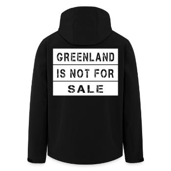 Greenland Is Not For Sale - Men’s Recycled Softshell Jacket by Stanley/Stella - black - Back - AI Model Male 185 light (185cm)