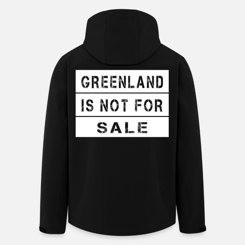 Le Groenland n’est pas à vendre - Veste softshell homme en polyester recyclé Stanley/Stella - noir