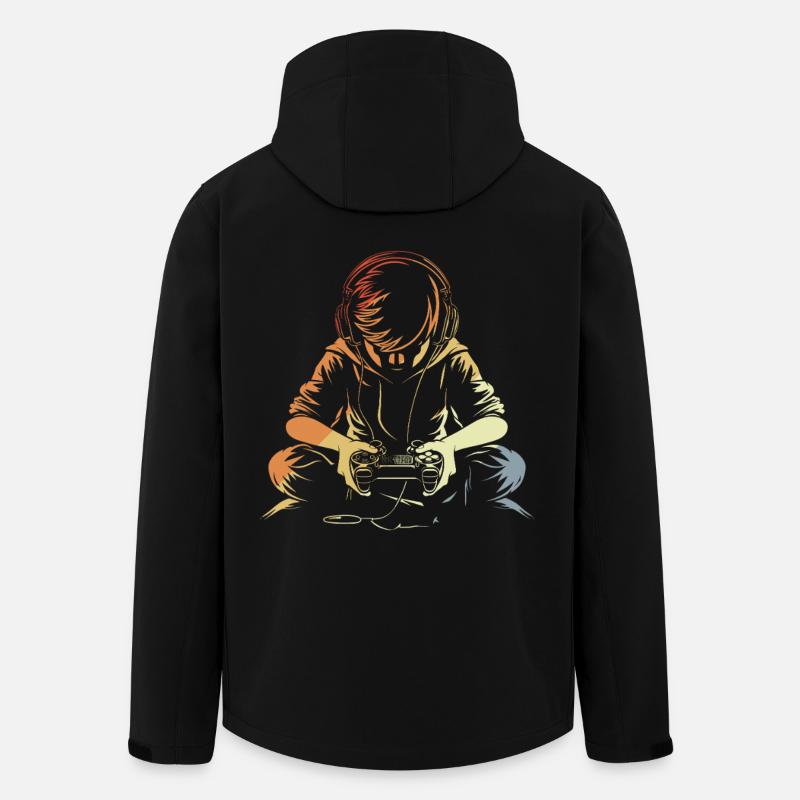 Spillere - Softshelljakke herre i resirkulert polyester Discoverer Stanley/Stella - svart