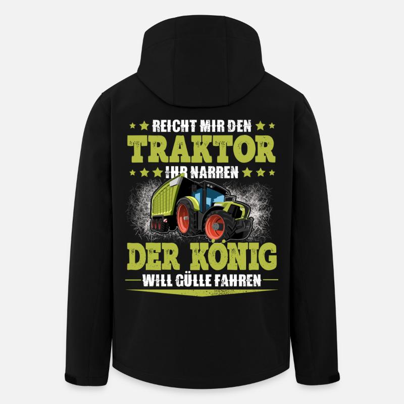 Landwirt Traktor - Recycelte Männer Softshell-Jacke von Stanley/Stella - Schwarz