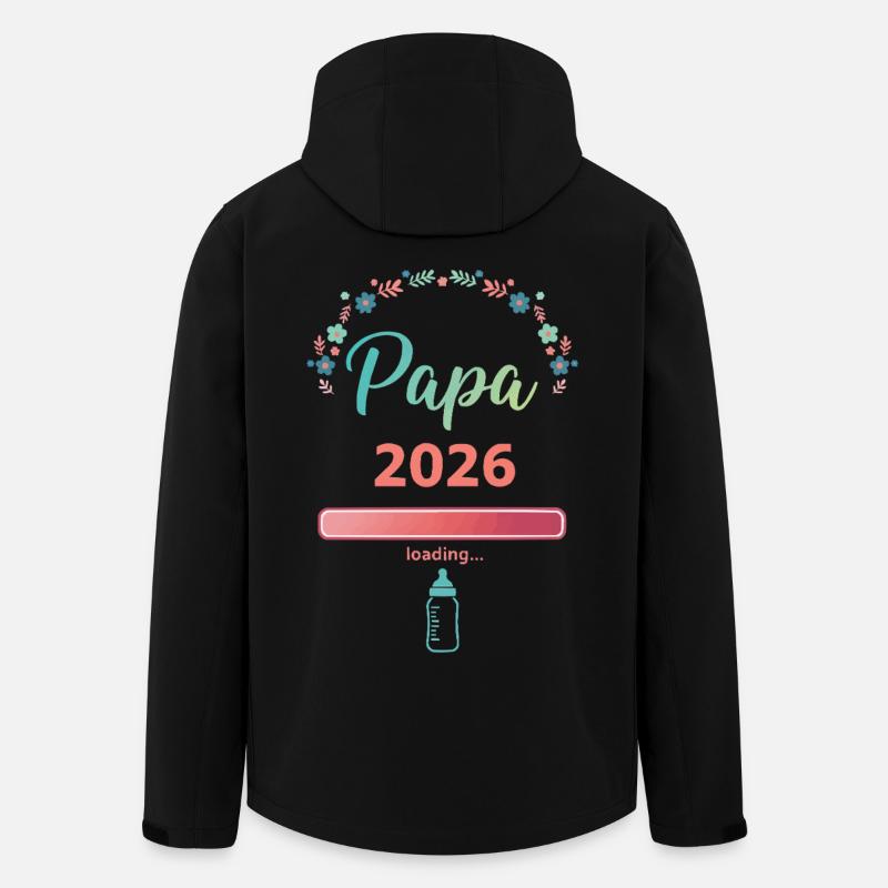 Papa 2026 Loading – Father-to-be - Men’s Recycled Softshell Jacket by Stanley/Stella - black