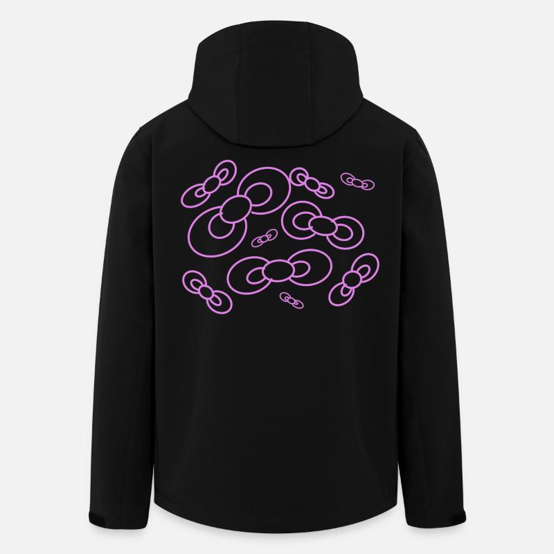 Fließende Schleifen in Lila - Recycelte Männer Softshell-Jacke von Stanley/Stella - Schwarz