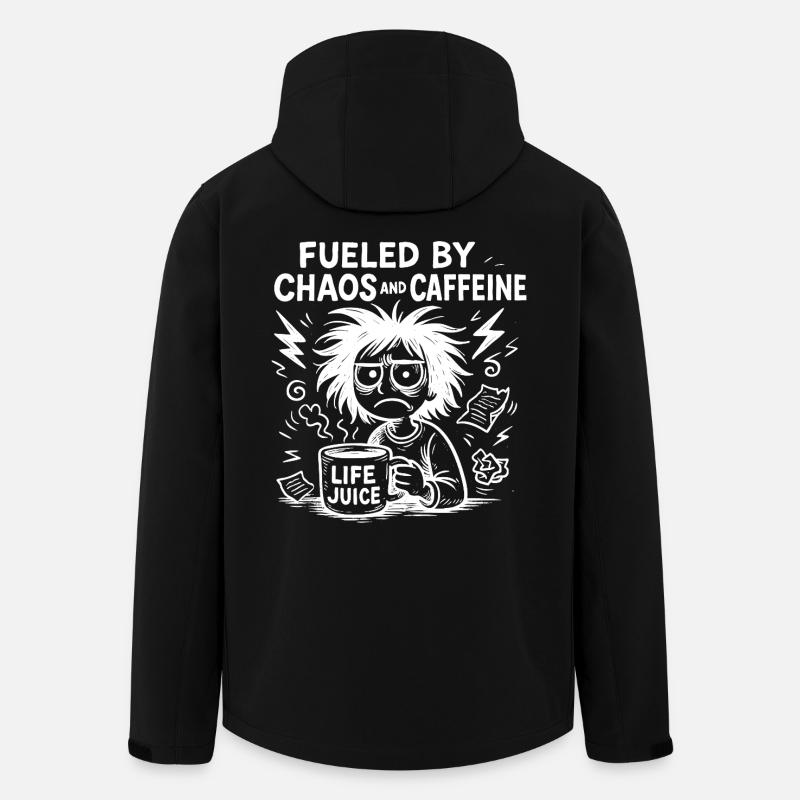 Angetrieben von Koffein-Spaß - Recycelte Männer Softshell-Jacke von Stanley/Stella - Schwarz