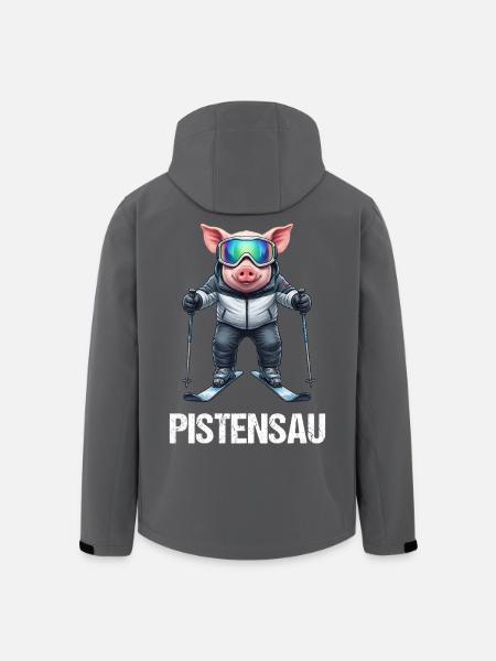 Pistensau - Men’s Recycled Softshell Jacket by Stanley/Stella - black