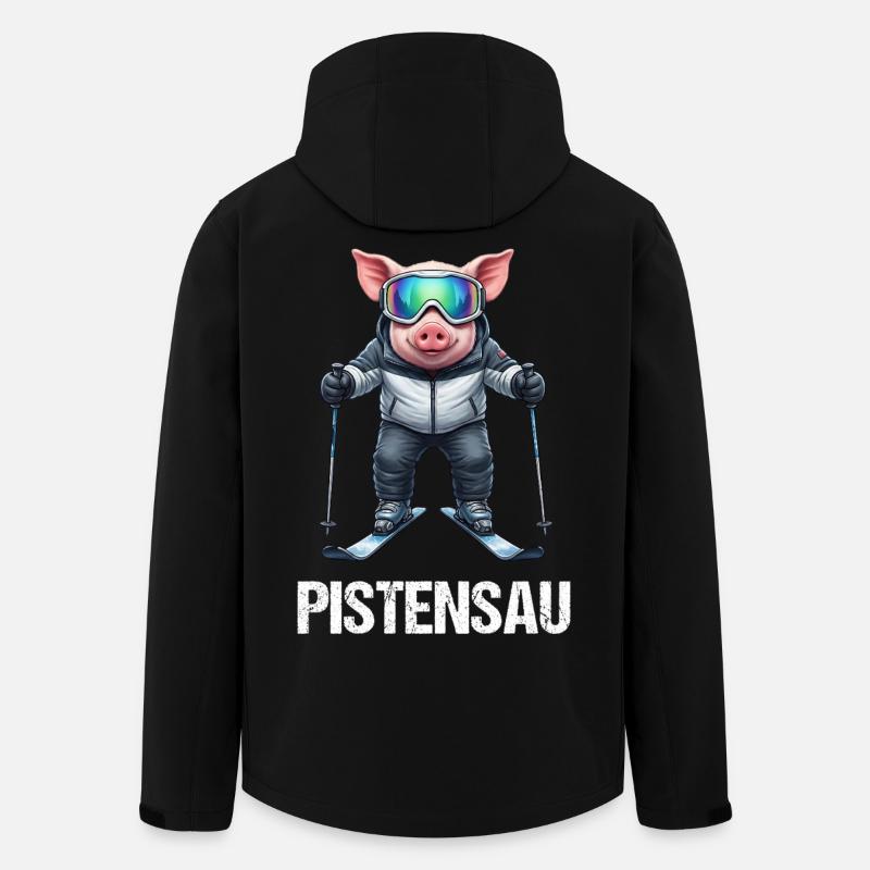 Pistensau  - Recycelte Männer Softshell-Jacke von Stanley/Stella - Schwarz