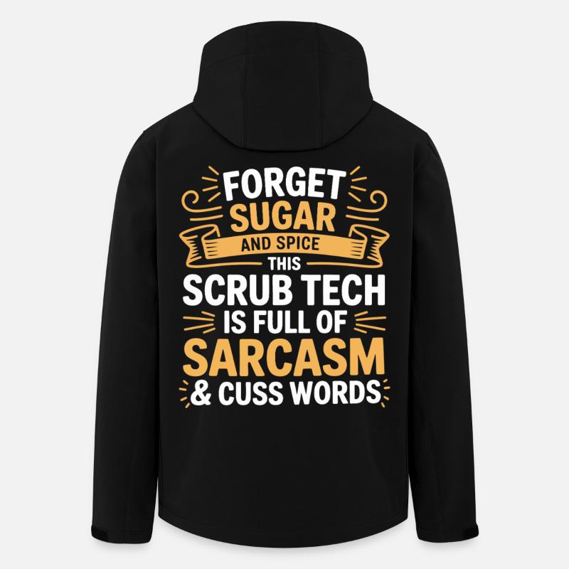 Tech Sarkasmus Scrub Humor - Recycelte Männer Softshell-Jacke von Stanley/Stella - Schwarz