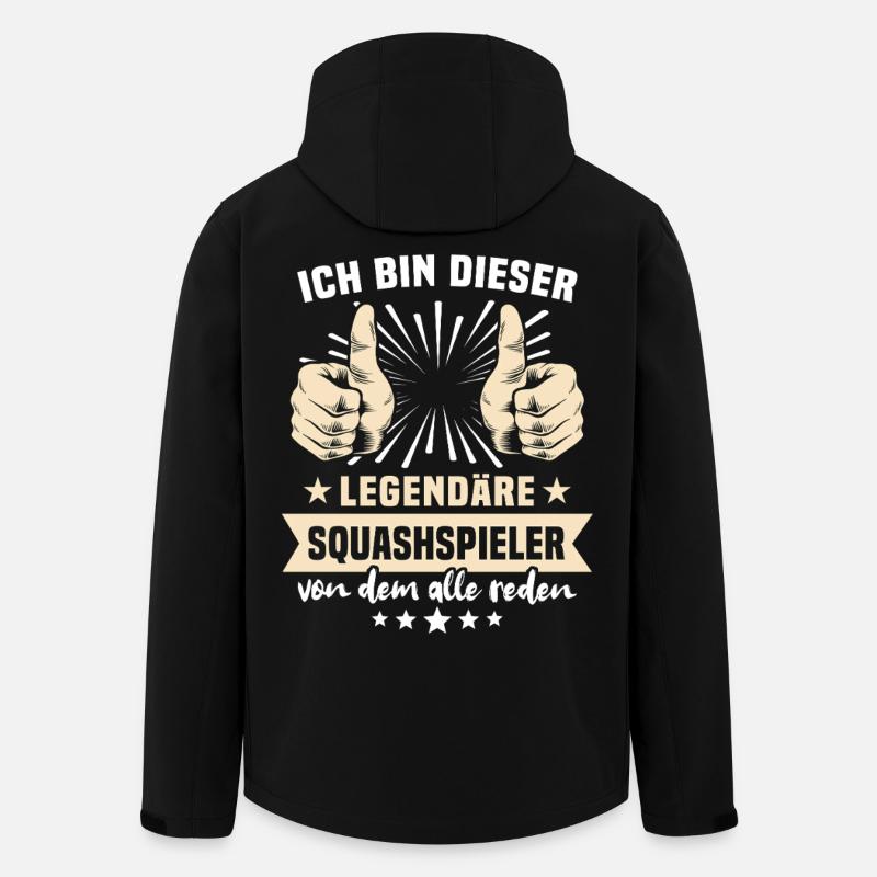 Squashspieler Sprüche - Recycelte Männer Softshell-Jacke von Stanley/Stella - Schwarz