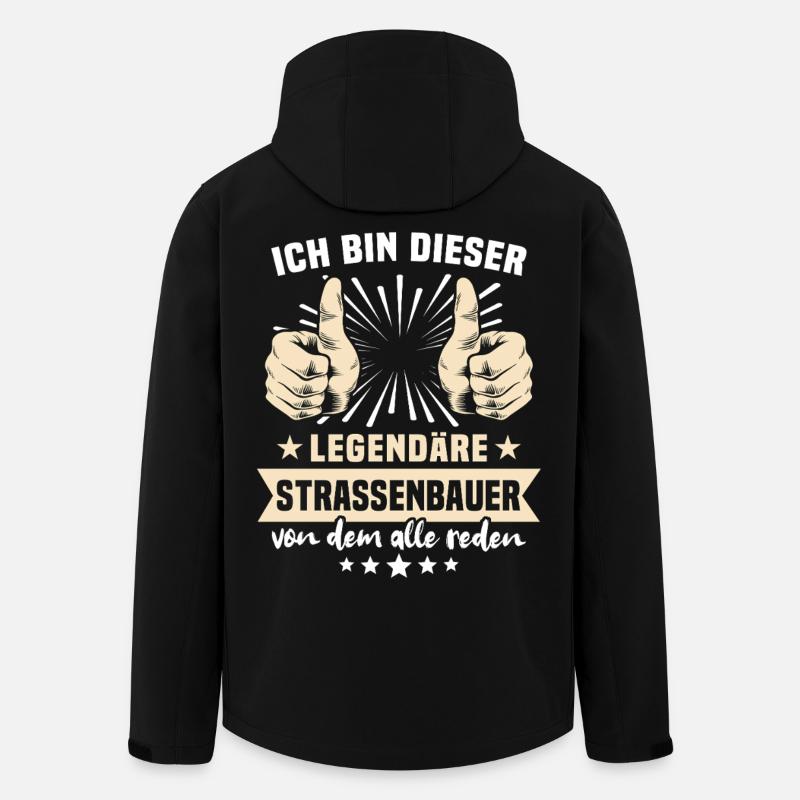 Road builder sayings - Men’s Recycled Softshell Jacket by Stanley/Stella - black