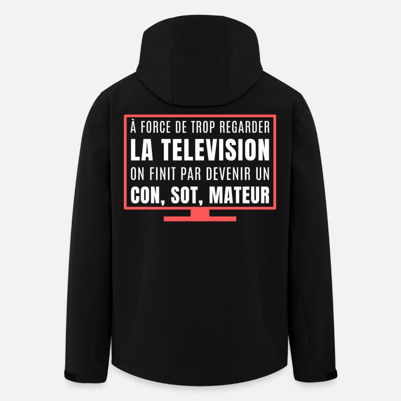 Du schaust zu viel fern - Recycelte Männer Softshell-Jacke von Stanley/Stella - Schwarz