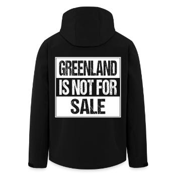 Greenland Is Not For Sale - Men’s Recycled Softshell Jacket by Stanley/Stella - black - Back - AI Model Male 185 light (185cm)