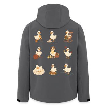 Canards au crochet drôles, amateurs de laine au crochet, amoureux de la laine, - Veste softshell homme en polyester recyclé Stanley/Stella - noir - Dos - AI Model Male 185 light (185cm)