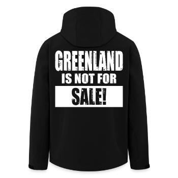Greenland Is Not For Sale - Men’s Recycled Softshell Jacket by Stanley/Stella - black - Back - AI Model Male 185 light (185cm)