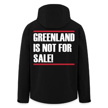 Greenland Is Not For Sale - Men’s Recycled Softshell Jacket by Stanley/Stella - black - Back - AI Model Male 185 light (185cm)