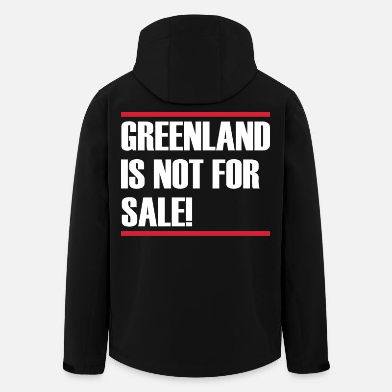 Le Groenland n’est pas à vendre - Veste softshell homme en polyester recyclé Stanley/Stella - noir