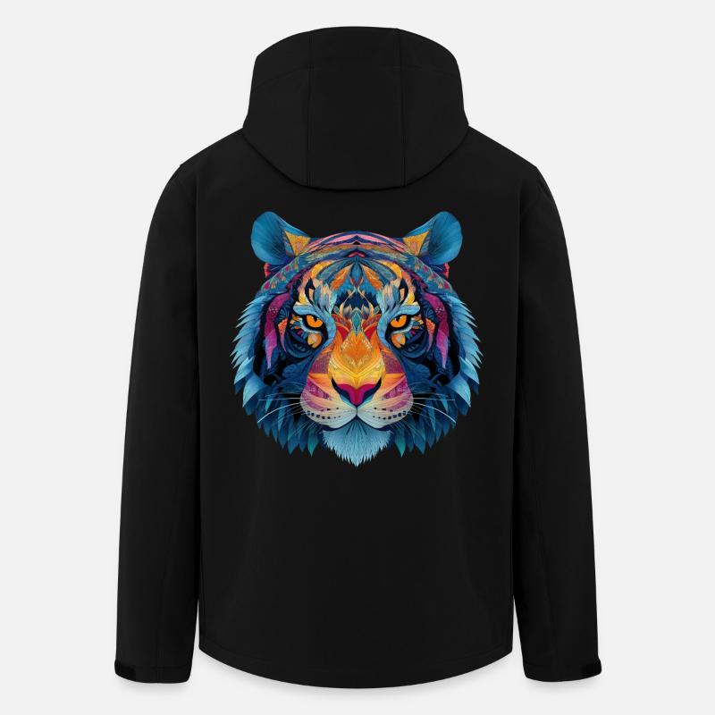 Tiger Head - Men’s Recycled Softshell Jacket by Stanley/Stella - black