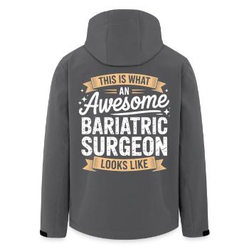 Look de chirurgien bariatre – Génial - Veste softshell homme en polyester recyclé Stanley/Stella - charbon - Dos - AI Model Male 185 light (185cm)
