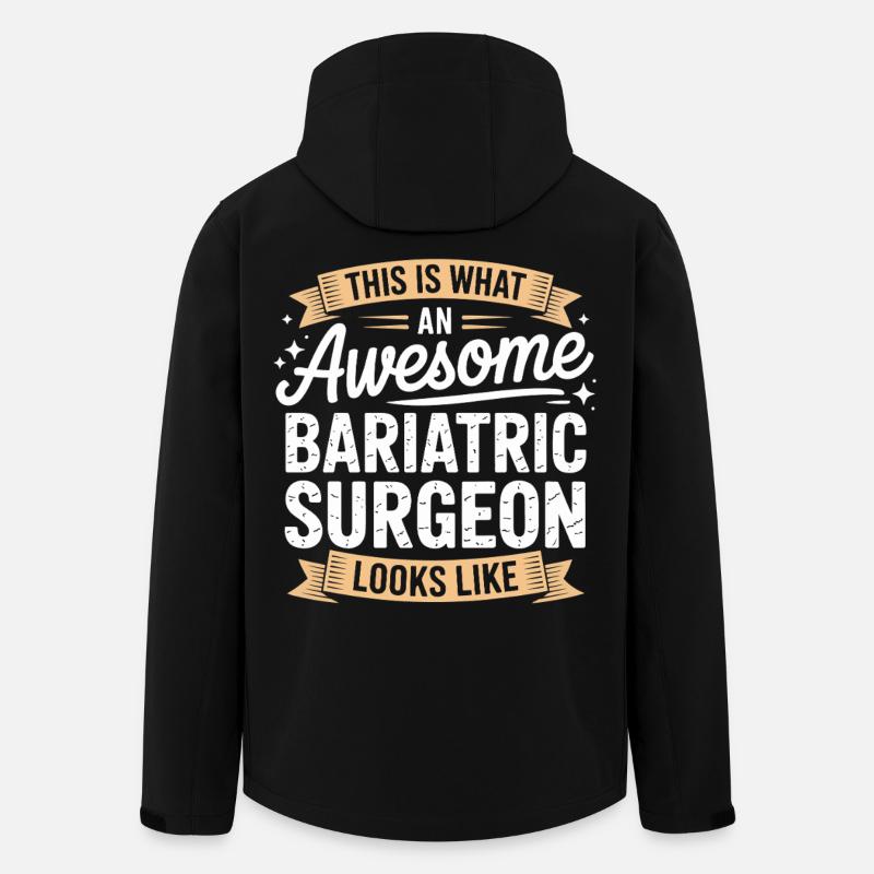 Look de chirurgien bariatre – Génial - Veste softshell homme en polyester recyclé Stanley/Stella - noir