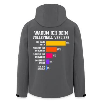 Warum ich beim Fechten verliere Fechten - Recycelte Männer Softshell-Jacke von Stanley/Stella - Anthrazit - Hinten - AI Model Male 185 light (185cm)