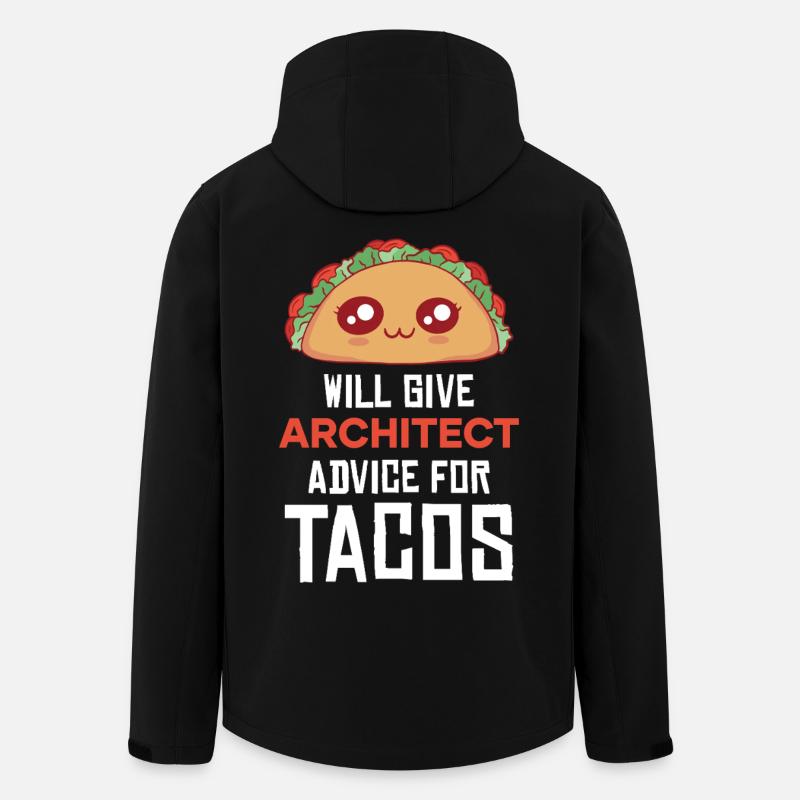 Taco Architect Advice Saying - Men’s Recycled Softshell Jacket by Stanley/Stella - black