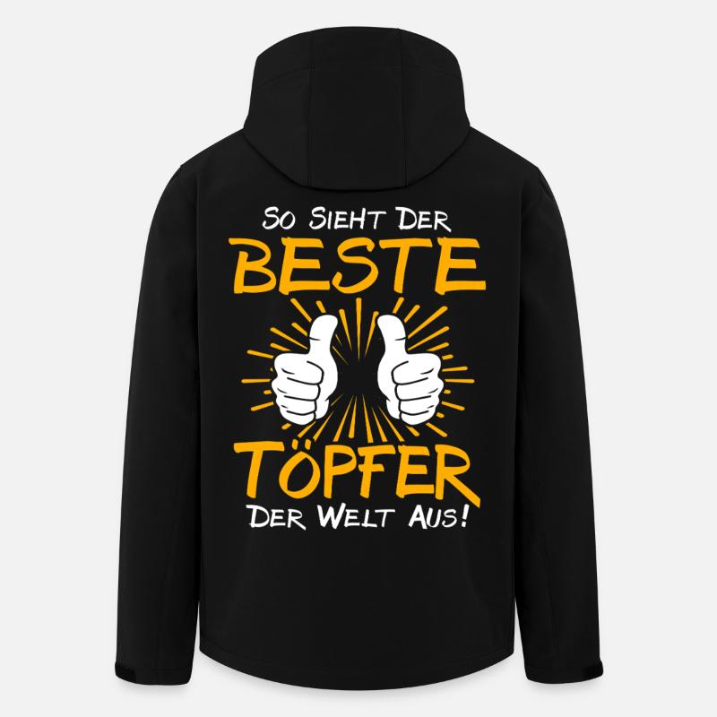 Töpfer Geschenkidee - Recycelte Männer Softshell-Jacke Discoverer von Stanley/Stella - Schwarz