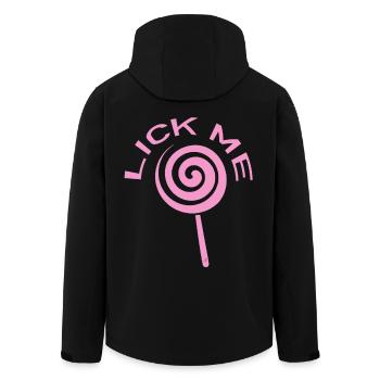 Lèche-moi la sucette rose | Mignonne Candy Love Design - Veste softshell homme en polyester recyclé Stanley/Stella - noir - Dos - AI Model Male 185 light (185cm)