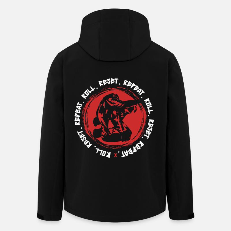Judo Kampfsport Roll Reset Repeat - Recycelte Männer Softshell-Jacke von Stanley/Stella - Schwarz