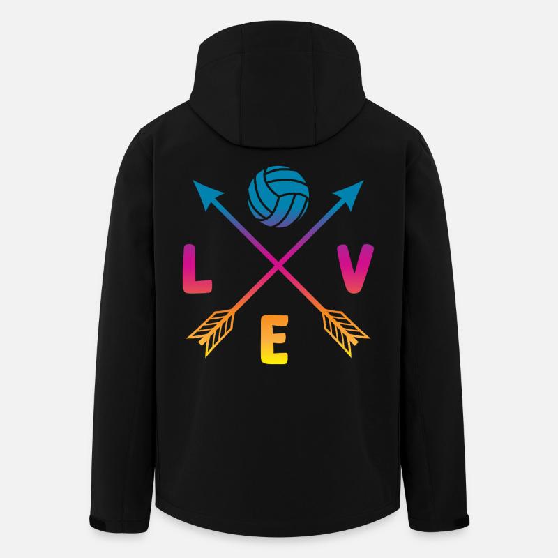 Volleyball Love - Recycelte Männer Softshell-Jacke von Stanley/Stella - Schwarz