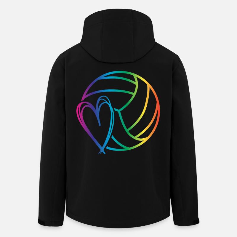 Volleyball Liebe - Recycelte Männer Softshell-Jacke von Stanley/Stella - Schwarz