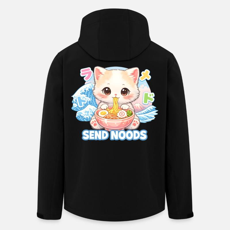 Ramen Katze Kanagawa - Recycelte Männer Softshell-Jacke von Stanley/Stella - Schwarz