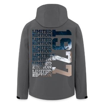 LIMITED EDITION 1977 49 YEARS 49TH BIRTHDAY - Men’s Recycled Softshell Jacket by Stanley/Stella - black - Back - AI Model Male 185 light (185cm)
