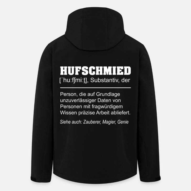 Définition du maréchal-ferrant : Drôle - Veste softshell homme en polyester recyclé Stanley/Stella - noir