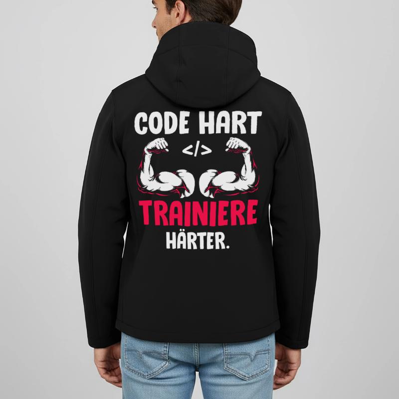 Codeur CODE ENTRAÎNEZ-VOUS PLUS FORT Drôle Veste softshell homme en polyester recyclé Stanley/Stella