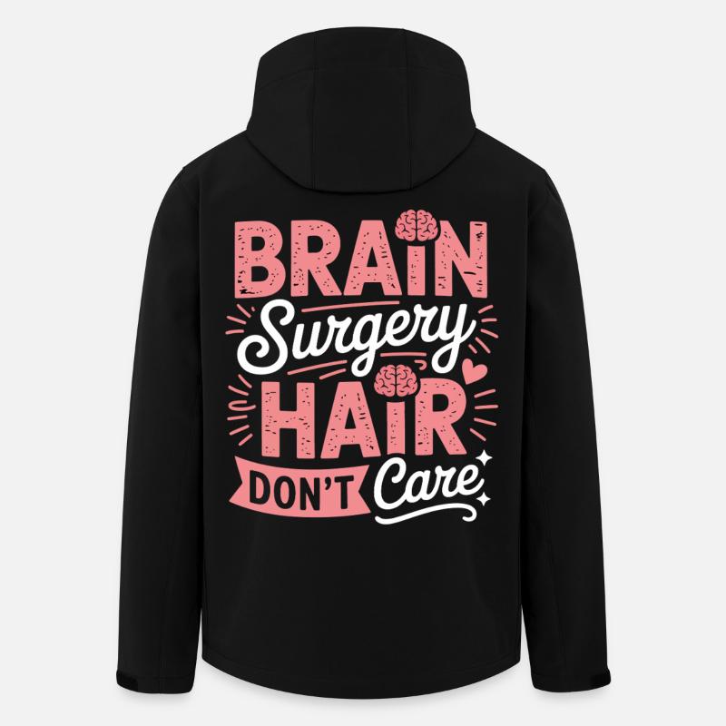 Brain Surgery Hair Don't Care - Recycelte Männer Softshell-Jacke von Stanley/Stella - Schwarz