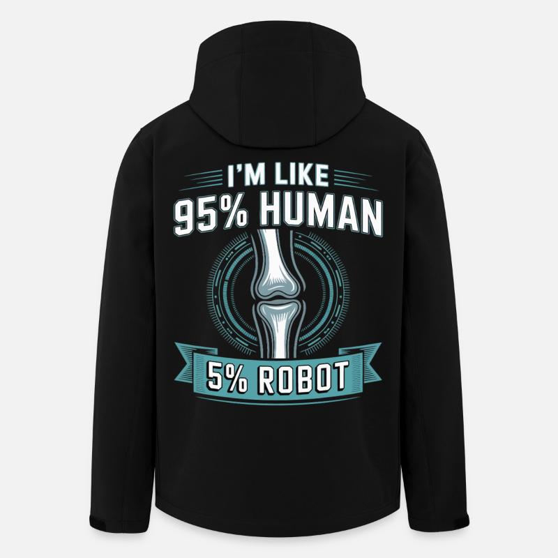 95% Mensch 5% Roboter - Recycelte Männer Softshell-Jacke von Stanley/Stella - Schwarz