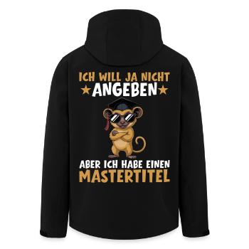 Master's degree passed Master's examination - Men’s Recycled Softshell Jacket by Stanley/Stella - black - Back - AI Model Male 185 light (185cm)