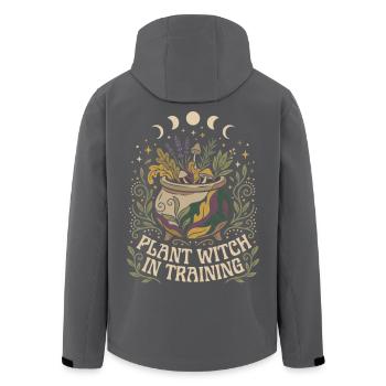 Plant Witch In Training Hexe Kräuter Mond - Recycelte Männer Softshell-Jacke von Stanley/Stella - Schwarz - Hinten - AI Model Male 185 light (185cm)