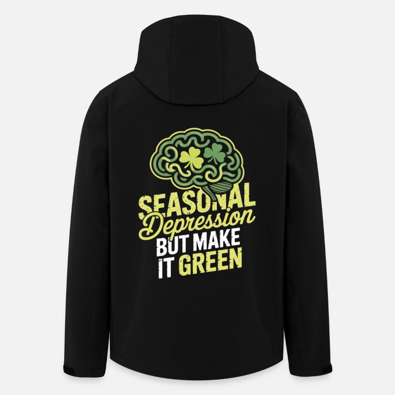 Sankt Patricks dag - Stanley/Stella herre softshelljakke i genanvendt polyester - sort