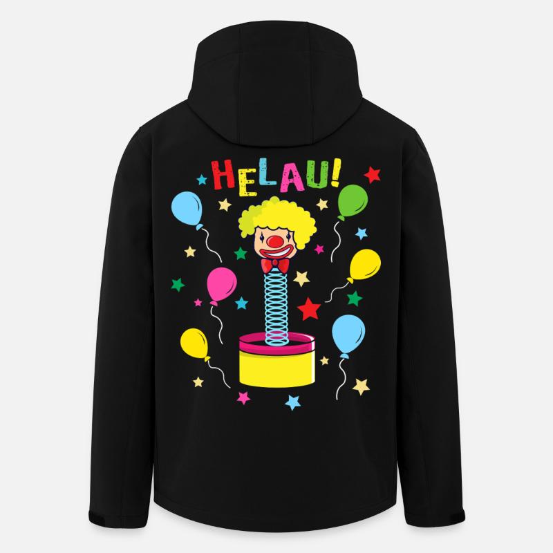 Helau Mainz Karneval Clown - Recycelte Männer Softshell-Jacke von Stanley/Stella - Schwarz