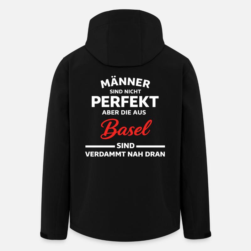 Basel Männer Nicht Perfekt Spruch - Recycelte Männer Softshell-Jacke von Stanley/Stella - Schwarz
