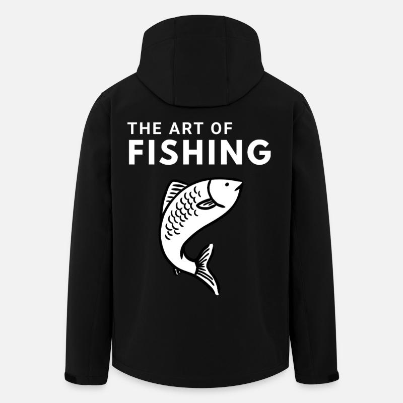 Die Kunst des Angelns - Recycelte Männer Softshell-Jacke von Stanley/Stella - Schwarz