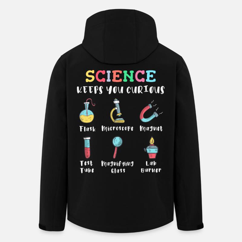 La science suscite la curiosité - Veste softshell homme en polyester recyclé Stanley/Stella - noir