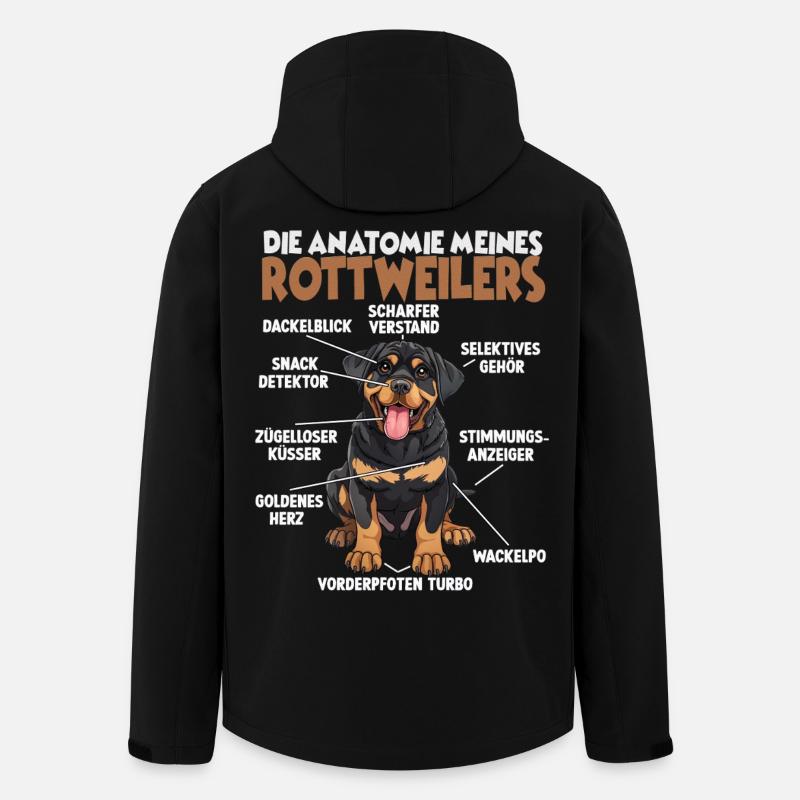 Hund Rottweiler T Hundehalter Geschenk - Recycelte Männer Softshell-Jacke von Stanley/Stella - Schwarz