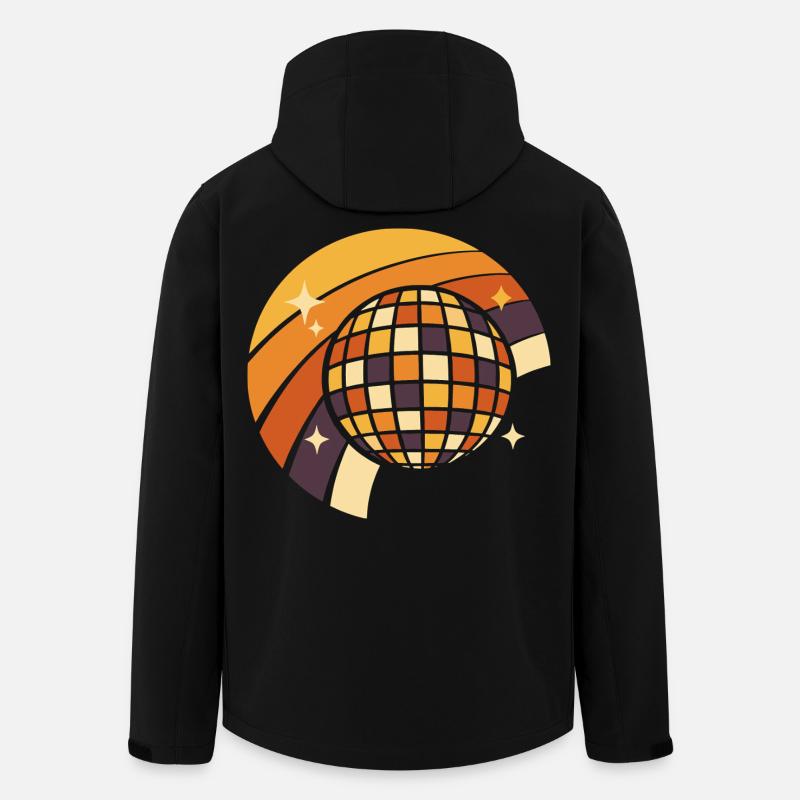 Discokugel Retro Party 80er Geschenk - Recycelte Männer Softshell-Jacke von Stanley/Stella - Schwarz