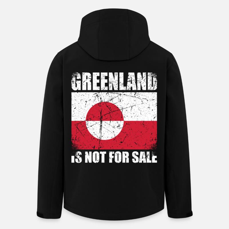 Le Groenland n’est pas à vendre - Veste softshell homme en polyester recyclé Stanley/Stella - noir