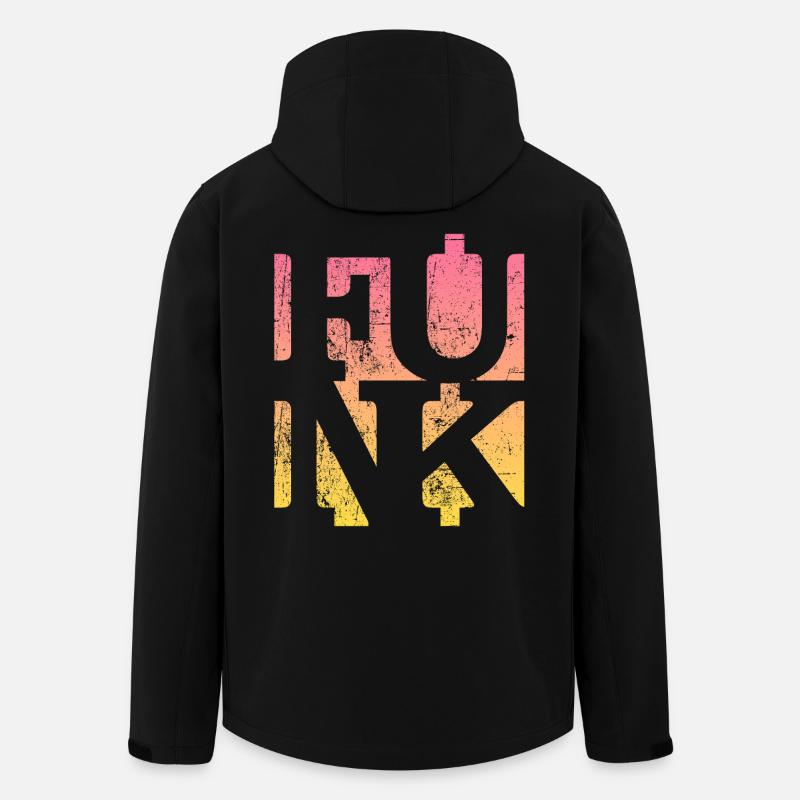 Funk Retro Musik - Recycelte Männer Softshell-Jacke von Stanley/Stella - Schwarz