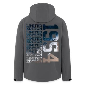 LIMITED EDITION 1954 72 YEARS 72ND BIRTHDAY - Men’s Recycled Softshell Jacket by Stanley/Stella - black - Back - AI Model Male 185 light (185cm)