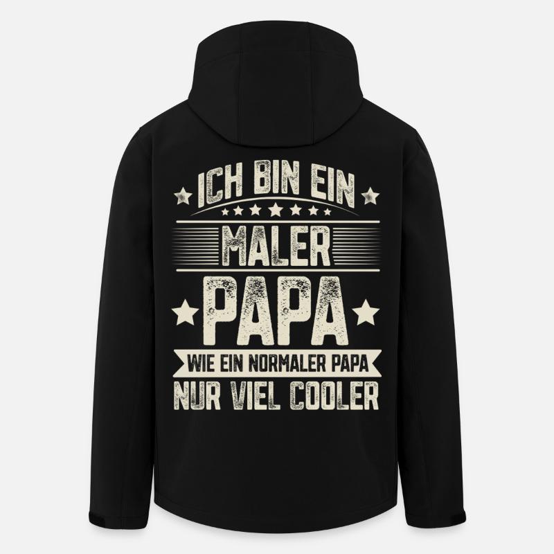 Maler Papa - Recycelte Männer Softshell-Jacke von Stanley/Stella - Schwarz