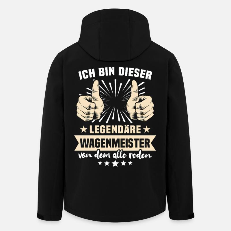 Wagenmeister Sprüche - Recycelte Männer Softshell-Jacke von Stanley/Stella - Schwarz