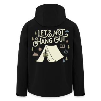 Lets Not Hang Out Introvert Camping Nature - Men’s Recycled Softshell Jacket by Stanley/Stella - black - Back - AI Model Male 185 light (185cm)